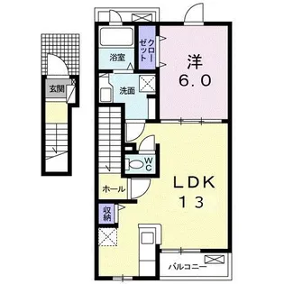 リバーサイドJUN【2階】の間取り