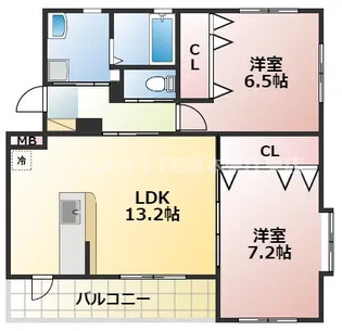 メモリースクエア新大江【3階】の間取り