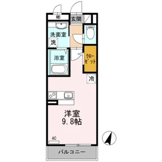 ラクサリー国分寺【2階】の間取り