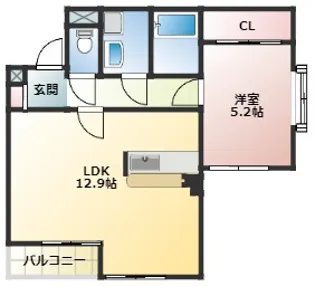 エクレール【1階】の間取り