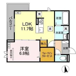 カーサ セレッソ【1階】の間取り