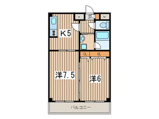 ヴェルドミ-ルセイワ【5階】の間取り