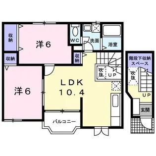 コーポ太陽I【2階】の間取り