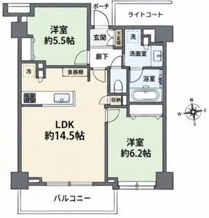 ライフピア新宿中落合【1階】の間取り