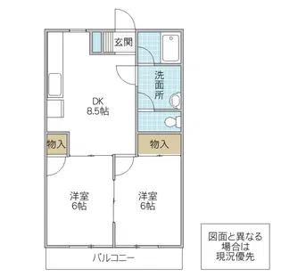レジデンス水戸南【3階】の間取り