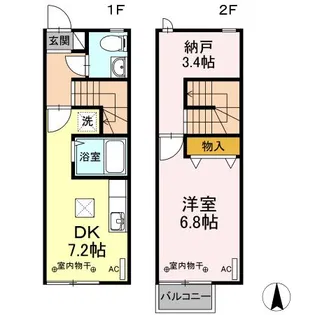 リースランド向中野 Aの間取り