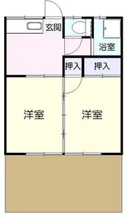 恒久コーポ【1階】の間取り