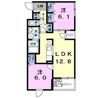 フェリシエ【2階】の間取り