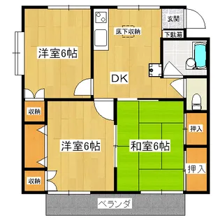 栃木県宇都宮市駒生町【アパート】の間取り
