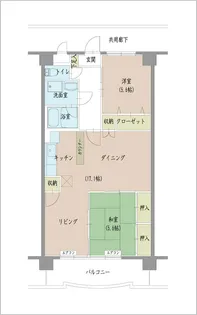 Tiare koaigi ( ティアール小相木 )【2階】の間取り