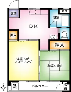 溝ノ口ハイツ【4階】の間取り