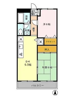 東京都練馬区上石神井3【アパート】の間取り