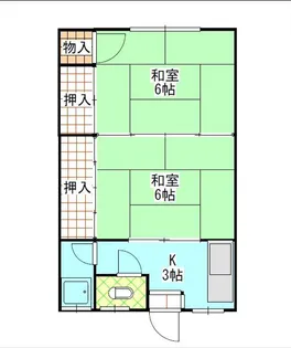 伍賀アパート【2階】の間取り