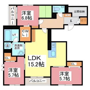 ソリューションズ テン【3階】の間取り