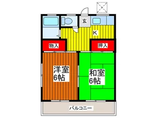 朝美コーポ【2階】の間取り