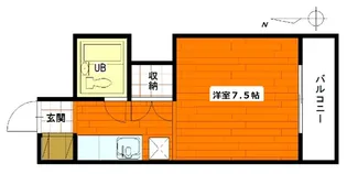 1Rの間取り画像