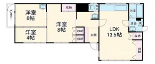 小田二丁目貸家【1階】の間取り