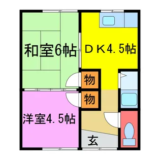 阿曽山田ハイツ【2階】の間取り