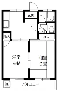 コーポ竜王【2階】の間取り
