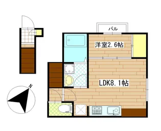 Libra Court東仙台【2階】の間取り
