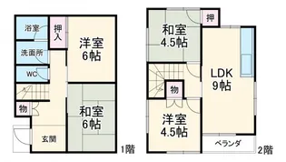 神奈川県平塚市片岡【一戸建】の間取り