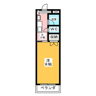 第2ハイツ竹長【1階】の間取り