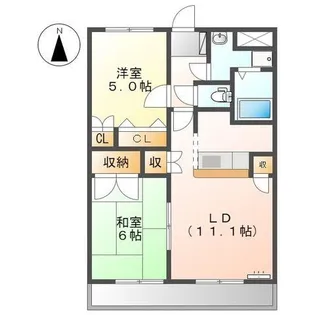 愛知県日進市浅田町西前田【マンション】の間取り