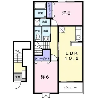 ローレルB【2階】の間取り