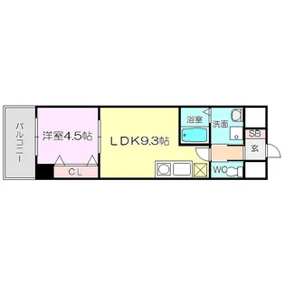 セノアタワー新大阪(旧:グランルクレ新大阪)【6階】の間取り