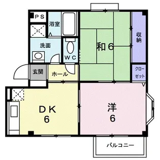 ラフィーネ立花B【2階】の間取り