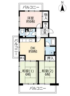 UR鈴の宮【2階】の間取り