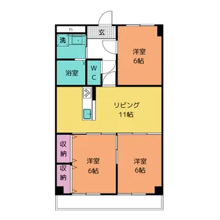 グリーンヒル大和II【2階】の間取り
