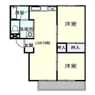 さくらハイツ大田原【1階】の間取り