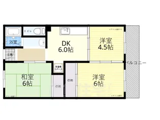 ハイツニシカワ【2階】の間取り