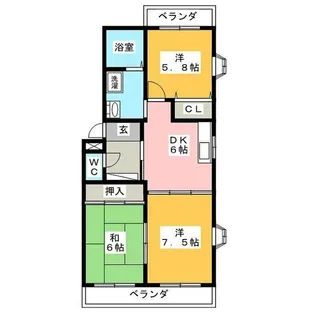グラシア【2階】の間取り