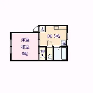 コーポ宮本【1階】の間取り