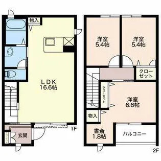 セルリアンコート Eの間取り