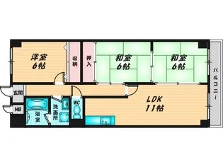 メゾン菱江【10階】の間取り