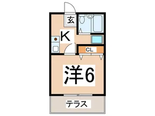 オーシャン ブライト【1階】の間取り