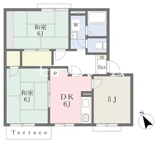 シルクタウンA【1階】の間取り