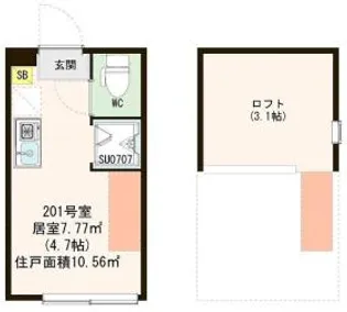 ハーモニーテラス桜上水III【2階】の間取り