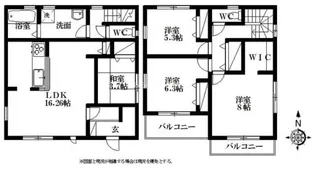 静岡県浜松市中央区佐藤1【一戸建】の間取り