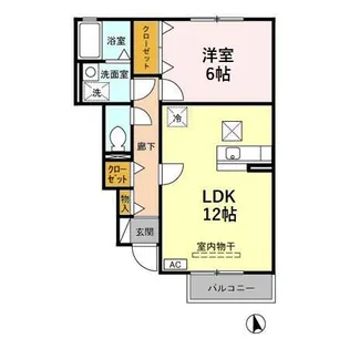 ローズコート宮の内 A【1階】の間取り