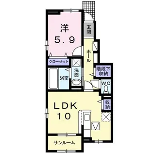 エスト メルヴェーユ【1階】の間取り