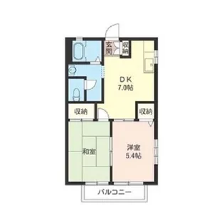 2DKの間取り画像