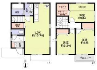 東京都町田市矢部町【一戸建】の間取り