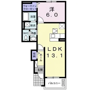 レジデンスキャロル【1階】の間取り