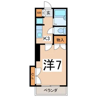 ベルドミール平和【2階】の間取り