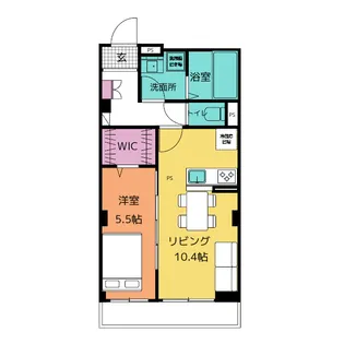 フランジュール下新城【1階】の間取り