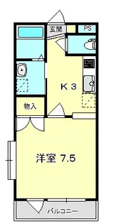 1Kの間取り画像